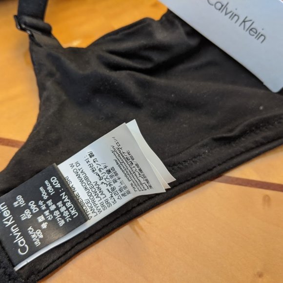 NWT Calvin Klein Bra 40D Black - Picture 2 of 2